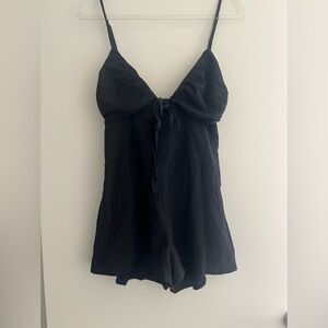 Lulu's Elegant Black Romper